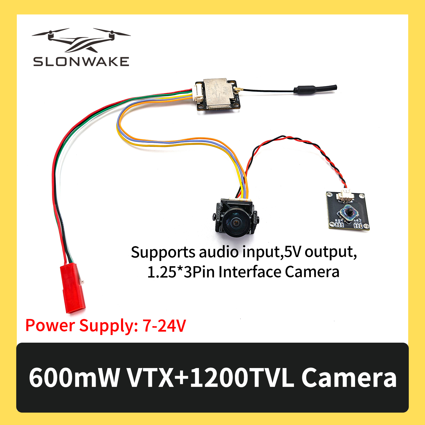 SLONWAKE 5.8G 600mW 7-24V FPV  - огляд і ціна Drone Kit Fpv