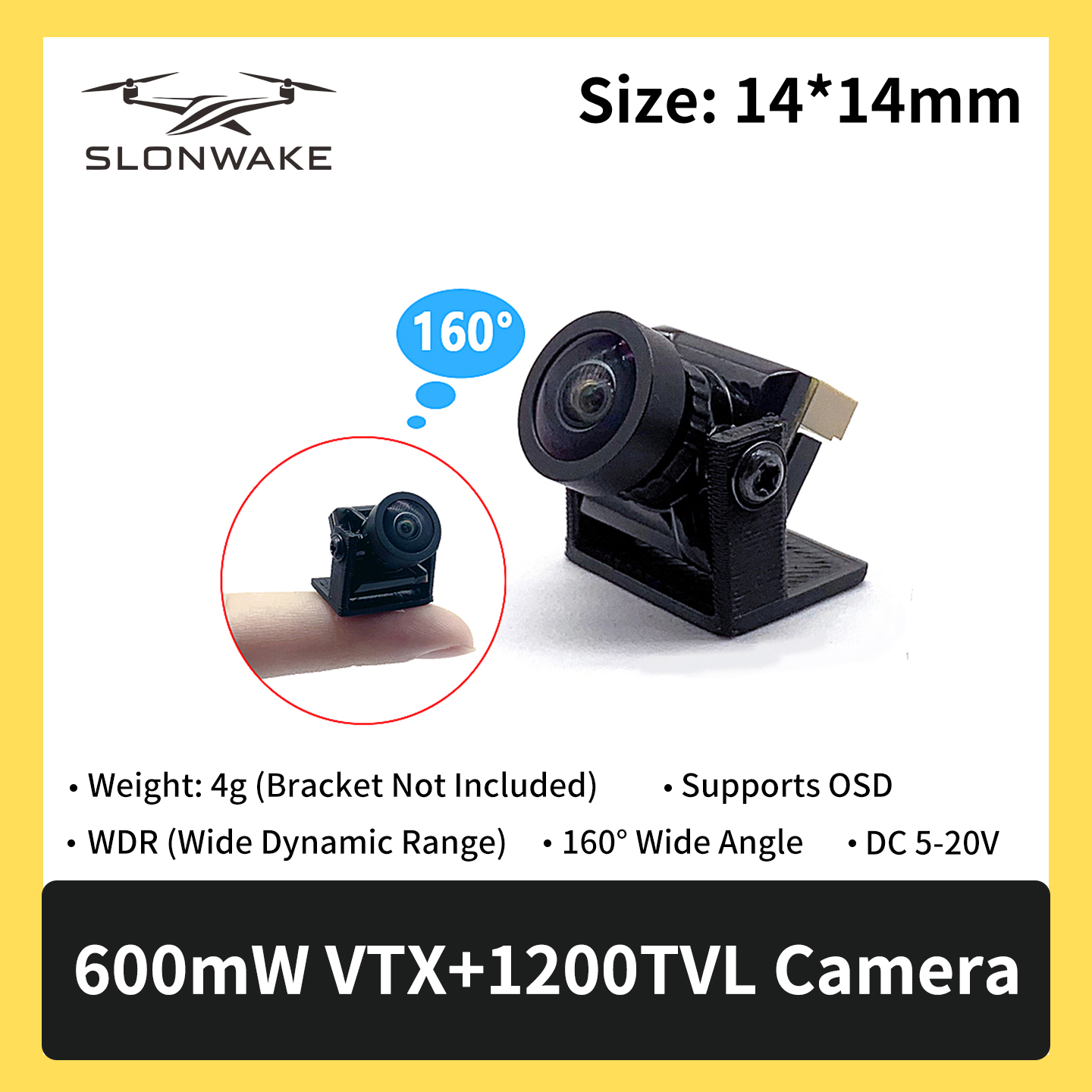 SLONWAKE 5.8G 600mW 7-24V FPV  - огляд і ціна Drone Kit Fpv
