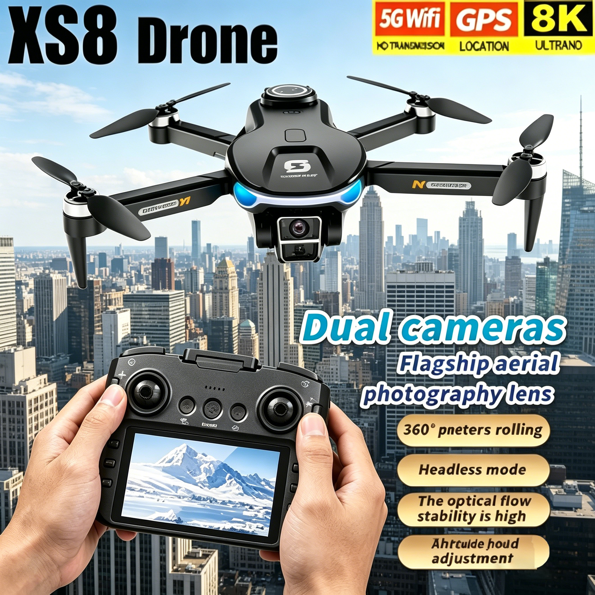 HD 8K Professional GPS Drone w - огляд і ціна Drone Kit Professional